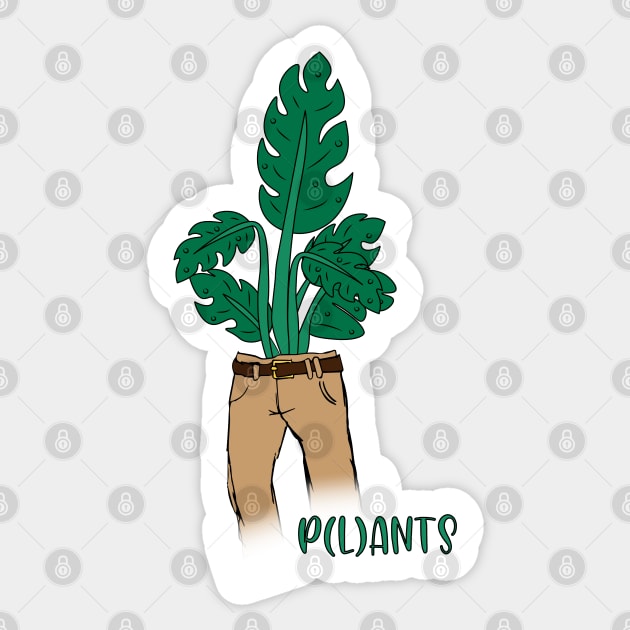 Khaki P(l)ants Sticker by maya-reinstein